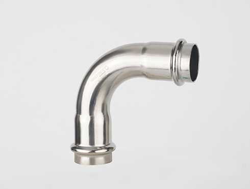 90-degree stainless steel elbow
