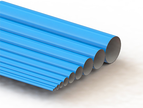 Blue anodized aluminum alloy tube